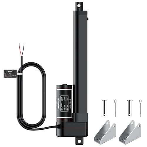 Justech 3000N 200mm Hub max Linearantrieb Linearmotor Verstellantrieb Toröffner Linear Actuator Motor 12V DC Lineartechnik-Aktuatoren Electric Motor Putter für Elektrische Türöffner, Auto Möbel usw von Justech