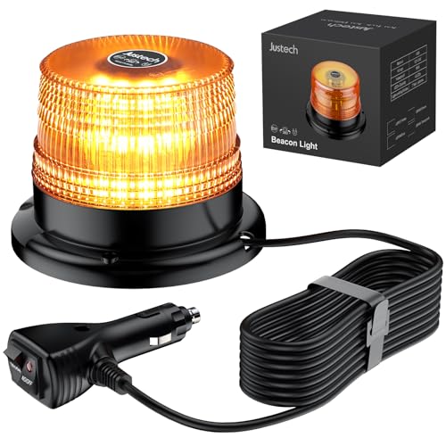 Justech 40 LEDs Rundumleuchte 360° Gelb Warnleuchte Blitzleuchte 7 modus mit 5m Netzkabel Doppelter Schraube 12V / 24V Warnlicht mit Magnetfuß Notfallblinklampe Magnet Rauchschwarz für Auto LKW usw. Justech 40 LEDs Rundumleuchte 360° Gelb Warnleuchte Blitzleuchte 7 modus mit 5m Netzkabel Doppelter Schraube 12V / 24V Warnlicht mit Magnetfuß Notfallblinklampe Magnet Rauchschwarz für Auto LKW usw. von Justech
