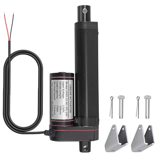 Justech 750N 100mm Linearmotor Verstellantrieb Lineartechnik Toröffner Linear Actuator Motor 12V DC Electric Motor Putter Gleichstrommotor Elektro Zylinder Schubstangenmotor - Schwarz von Justech