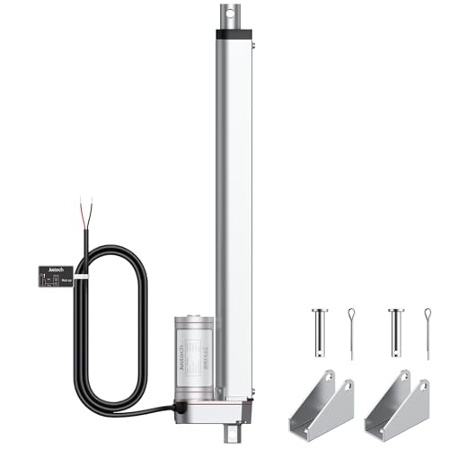 Justech Linear Actuator 300mm Linearantrieb 1500N/330 LBS IP65 10mm/s Motor Lineartechnik Aktuatoren Linearmotor Verstellantrieb dB≦50 Toröffner Hubzylinder 12V DC mit CE & RoHS von Justech