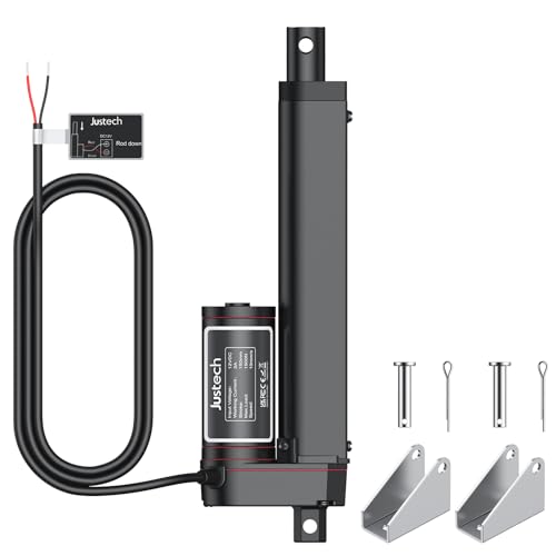 Justech Linear Actuator Motor Verstellantrieb Toröffner Linearmotor Elektro Zylinder Schubstangenmotor 12V DC 1500N 150mm Lineartechnik Electric Motor Putter Gleichstrommotor für Auto Möbel usw. von Justech