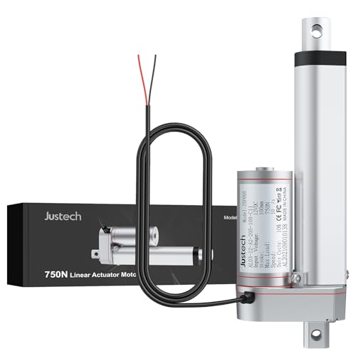 Justech Linearmotor Verstellantrieb Toröffner Linear Actuator Motor 12v DC 750N 100mm Lineartechnik Electric Motor Putter Gleichstrommotor Elektro Zylinder Schubstangenmotor für Auto Möbel usw. von Justech