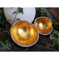 Goldbeton Schale - Luftpflanzenhalter Kerzenhalter Ringschale Hochzeitsdekor Schreibtisch Catchall Schmuckteller Dekorativ von JustinGrayDesign