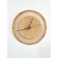 Rattan Wanduhr Unikat, Cottagecore Bauernhaus Uhren Für Wand, 12 in Silent Horloge Wandbild, Vintage Wohnkultur Wohnzimmer/Küche/Raum Rattan Wanduhr Unikat, Cottagecore Bauernhaus Uhren Für Wand, 12 in Silent Horloge Wandbild, Vintage Wohnkultur Wohnzimmer/Küche/Raum von JustinOriginals