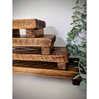 Altholz-Arbeitsplatte-Tablett Display-Riser Aus Dunkler Eiche von JustinWoodNI