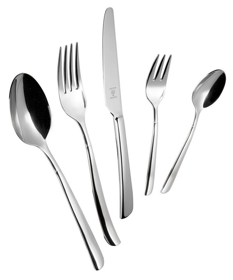 Justinus Besteck-Set VENTANA, 30-teilig, für 6 Personen, Edelstahl, (30-tlg), 6 Personen, Edelstahl, mit ergonomischen Griffen, Spülmaschinenfest von Justinus