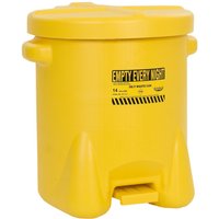 Justrite® Abfalleimer Eagle, HDPE, 37,9 Liter, gelb von Justrite®