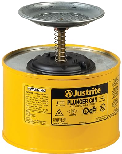 Justrite 10218 Container, Plunger Steel, 2 L von Justrite