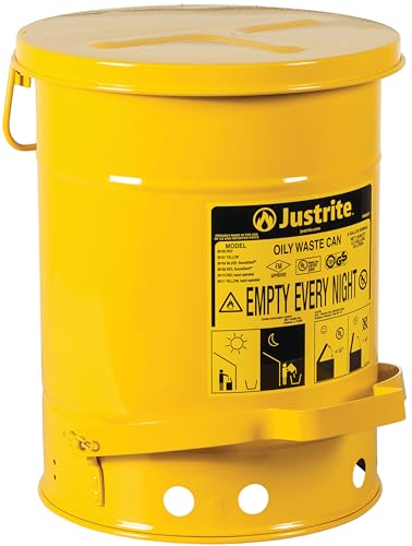 Justrite 900 Öl-Entsorgungsbehälter 38.1cm x 38.1cm Gelb von Justrite