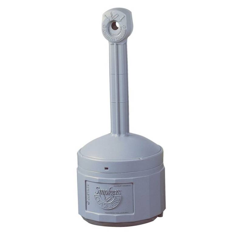 Justrite Aschenbecher Sicherheits-Standascher Smoker Cease Fire® Kunststoff Grau von Justrite