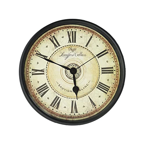 Attoe Wanduhr, 30 cm Metall Wanduhr Europäischen Stil Retro Vintage Uhr Nicht Ticken Ruhig Batteriebetrieben mit HD Glas Leicht zu Lesen für Inneneinrichtung/Wohnzimmer/Schlafzimmer (Rom) von Justup