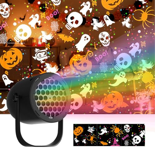 Justup Projektor Weihnachten Licht, LED Projektionslampe mit 16 Muster, Weihnachtsbeleuchtung außen für Garten Fenster Wand Hof Party Weihnachtsdeko (Weihnachten, Schwarz 1PC) von Justup
