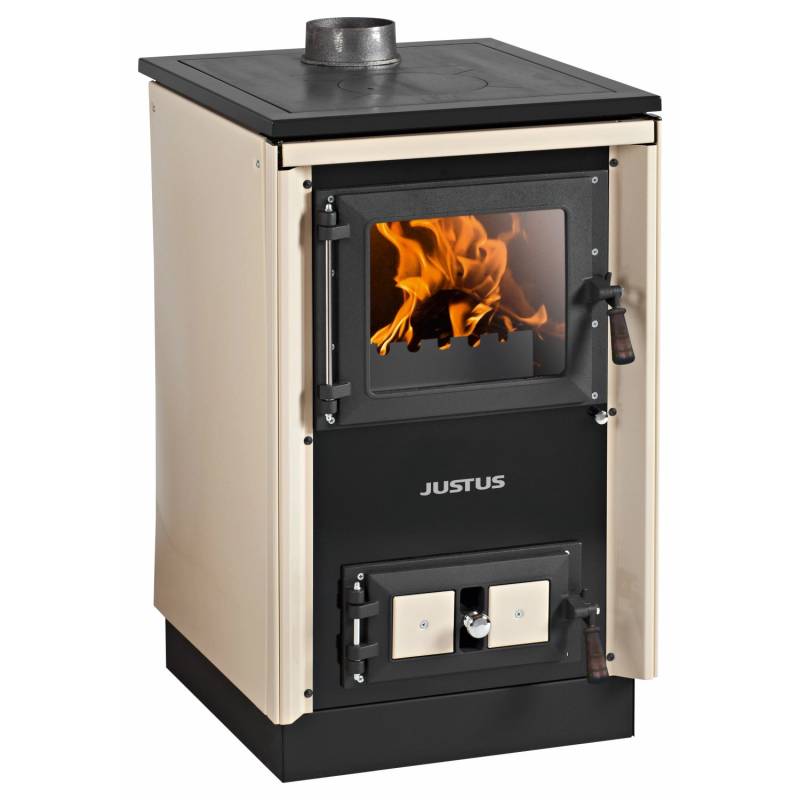 Justus Küchenofen Rustico 50 2.0 Stahl Creme 7 kW von Justus