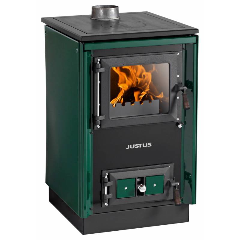 Justus Küchenofen Rustico 50 2.0 Stahl Grün 7 kW von Justus