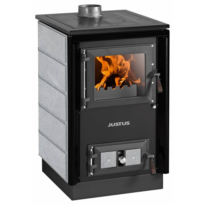 Justus Küchenofen Rustico 50 2.0 Speckstein Schwarz-Grau 7 kW von Justus