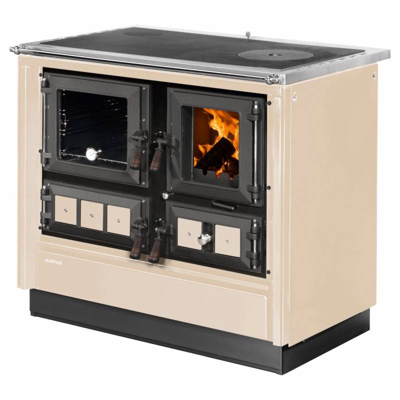 Justus Küchenofen Rustico 90 2.0 Stahl Creme 7 kW von Justus