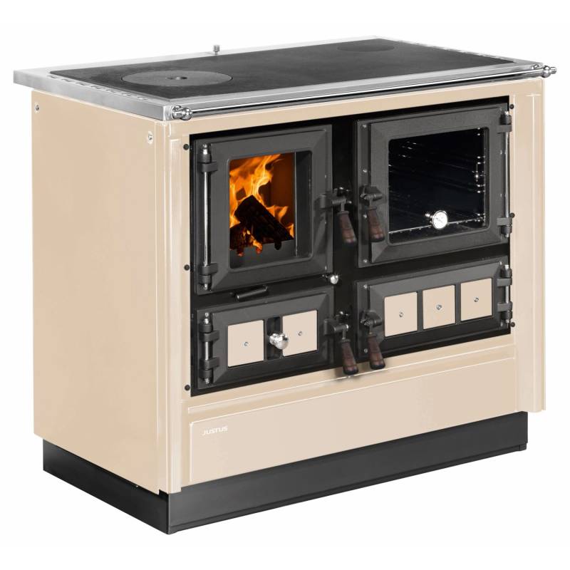 Justus Küchenofen Rustico 90 2.0 Stahl Creme 7 kW von Justus