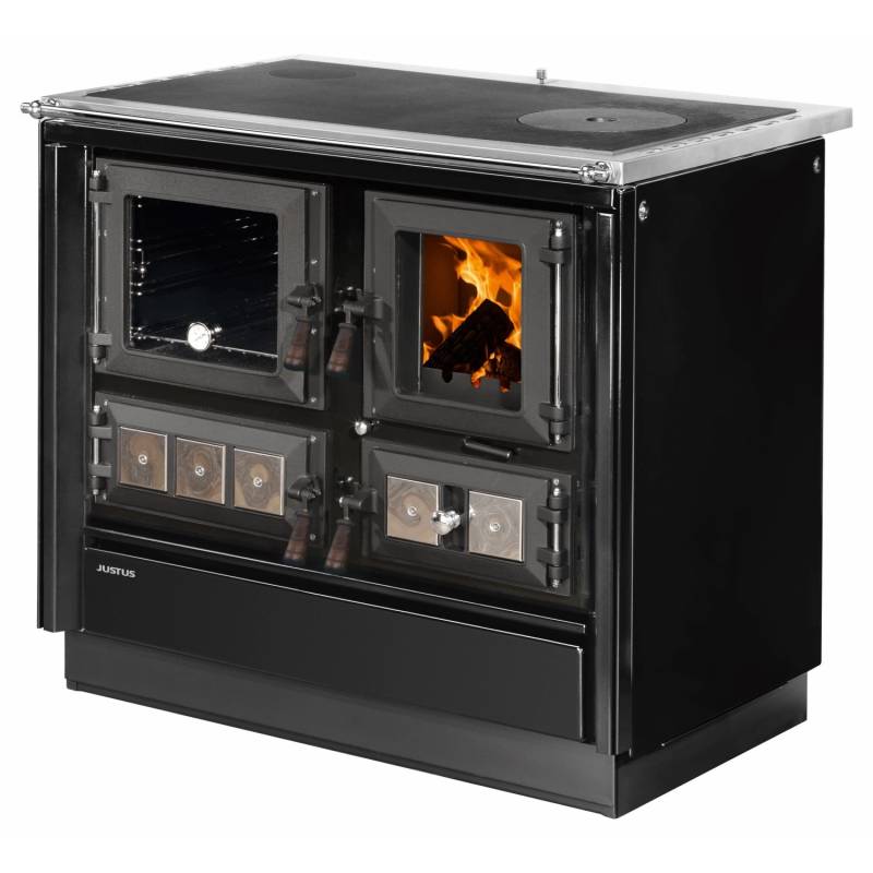 Justus Küchenofen Rustico 90 2.0 Stahl Schwarz 7 kW von Justus