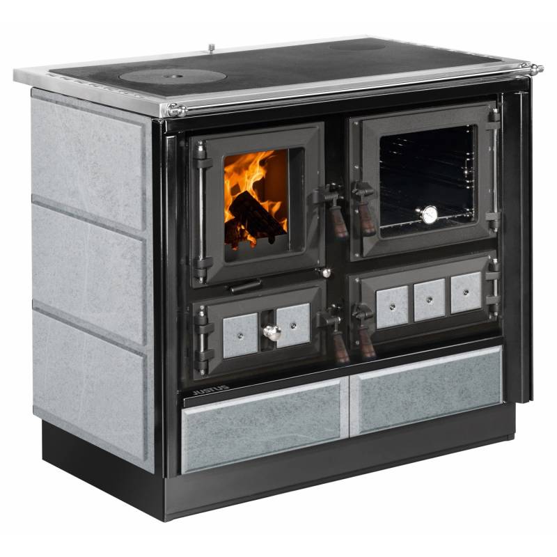 Justus Küchenofen Rustico 90 2.0 Speckstein Schwarz 7 kW von Justus