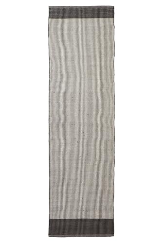 Jute & co Nevada Teppich handgewebt, 100% Baumwolle, Grau, 200 x 55 x 0.5 cm von Jute Co.