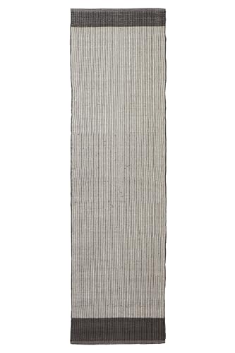 Jute & Co. Nevada Teppich handgewebt, 100% Baumwolle, Grau, 200 x 55 x 0.5 cm von Jute & Co.