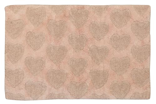 Jute & Co. Bad Rom Teppich, Farbe, 100% Baumwolle, Light pink, One Size von Jute
