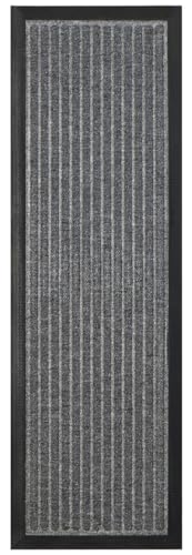 Jute & Co. Dry Passo Fußmatte, Dim. 38 x 114 cm, Farbe, 100% Polyvinylchlorid, hellgrau, one Size von Jute