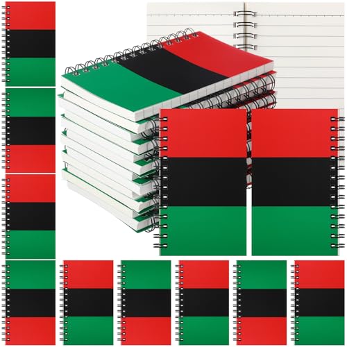Jutom 24 Pcs Juneteenth Notebooks Spiral Red Black Green Journals Black Freedom Journals Small Mini Memo Pad Pocket Inspirational Notepad For Juneteenth Party Gift Favor Supplies von Jutom