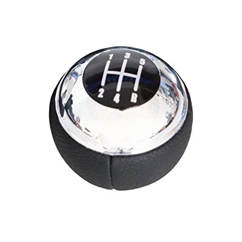 Juvra Auto-Schaltknauf 5/6 Für Speed ​​MT Auto Schaltknauf Für Mini R50 Für einen D R52 R53 Für COOPER S 3 Türen 20012008 Leder Shifter Hebel Hand Kugelschreiber(5-Speed Black) von Juvra