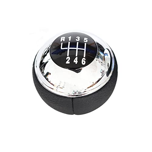 Juvra Auto-Schaltknauf 5/6 Für Speed ​​MT Auto Schaltknauf Für Mini R50 Für einen D R52 R53 Für COOPER S 3 Türen 20012008 Leder Shifter Hebel Hand Kugelschreiber(6-Speed Black) von Juvra