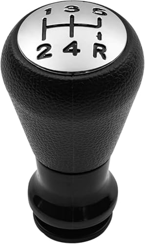 Juvra Auto-Schaltknauf 5-Gang-Auto-Styling-Schaltknauf PU-Leder-Gamasche-Boot-Abdeckung Kragenfall-Hebel-Shifter-Griff-Stick-Pen für Peugeot 206 406(B1) von Juvra
