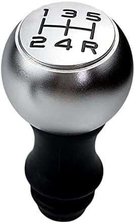 Juvra Auto-Schaltknauf 5-Gang MT Auto Schaltknauf Hebel Schalthebel Griff Stick für Peugeot C2 C3 C4 für Citroen für Sega für Senna(Matte Black Knob) von Juvra