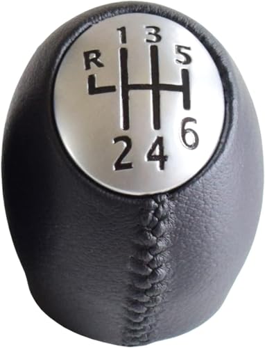 Juvra Auto-Schaltknauf Auto-Schaltknauf, 6-Gang-Schaltgetriebe, Hebel, Schalthebel, Kopfgriff, für Renault, für Laguna, für Megane, für Scenic(Rear Right) von Juvra