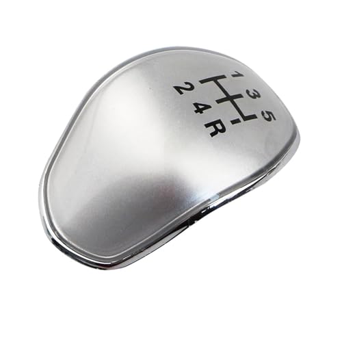 Juvra Auto-Schaltknauf Auto Schaltknauf Kappe Top Abdeckung Emblem Abzeichen Ersatz 5 für Geschwindigkeit Für Focus ST 20122015 Für Fiesta 2013 vorwärts(Silber) von Juvra