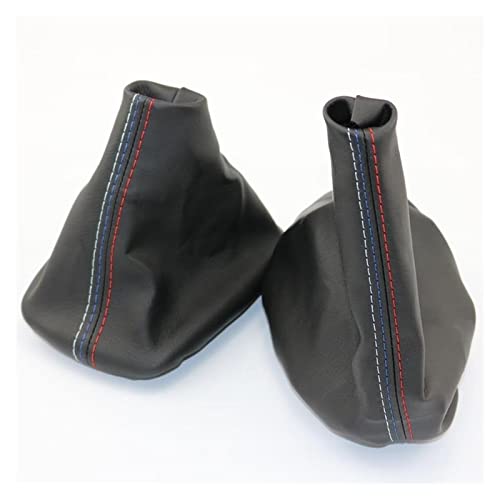 Juvra Auto-Schaltknauf Für BMW 3 Serie E36 E46 M3 Auto Schaltknauf Stick Manul Handbremse Leder Gamasche Boot Abdeckung Fall Getriebe Shift kragen(Combo 1) von Juvra