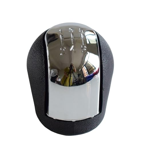 Juvra Auto-Schaltknauf Für Chrom Leder Auto Shift Schaltknauf Hebel Gaitor Boot Cove Für Opel Für Vectra C 20022005(C-5-R-Speed) von Juvra