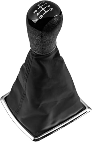 Juvra Auto-Schaltknauf Für Ford Für Focus 2 Für Mondeo MK2 2004 2005 2007 2008 2009 2010 2011 Schaltknauf Hebel Gaitor Shifter Boot Abdeckung fall(6 Speed Black) von Juvra