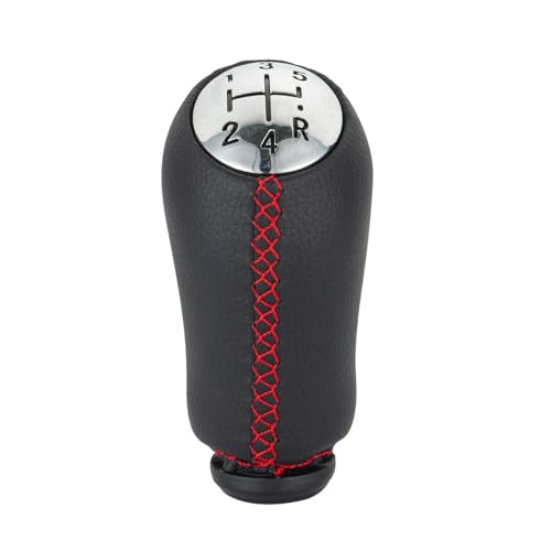 Juvra Auto-Schaltknauf Für Geschwindigkeit Schaltknauf Stick Kopf Auto Schalthebel Griff 17mm Für RENAULT Für CLIO MK3 3 III für MEGANE MK2 Für SCENIC 5 Für(Red Line) von Juvra