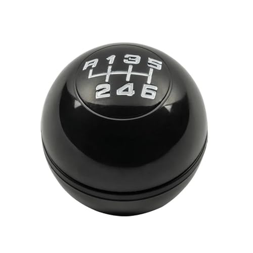 Juvra Auto-Schaltknauf Für Giulietta 2010-2018 5/6 für Geschwindigkeit Mnaual Schaltknauf Hebel Shifter Handball(Schwarz,6 Speed) von Juvra