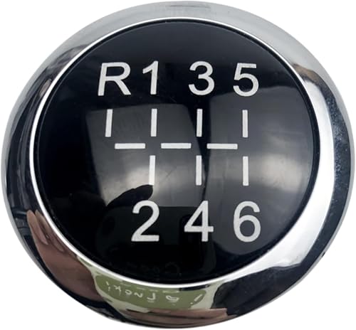Juvra Auto-Schaltknauf Für VAUXHALL Für OPEL Für ASTRA III H Für CORSA D 2005-2010 Auto-Schaltknauf-Hebel-Emblem-Abzeichen-Kappe Obere Abdeckung Auto-Styling(6 Speed R12345) von Juvra