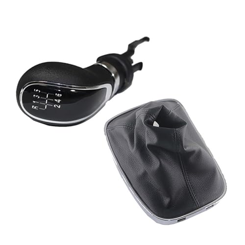 Juvra Auto-Schaltknauf Schaltknauf Kofferraumhebelschalter Leder für Opel für Insignia für Regal 20092015(6 speed set) von Juvra