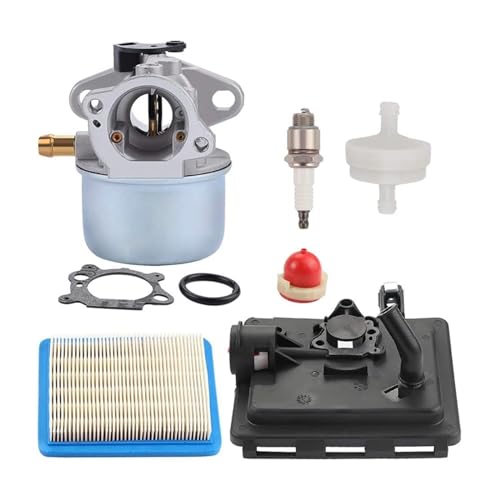 Rasenmäher-Vergaser 799868 Vergaser für mit 496116 795259 Luftfilter für Basis, kompatibel für mit 124L02 124T02 124T05 124T07 Vergasermotoren von Juvra