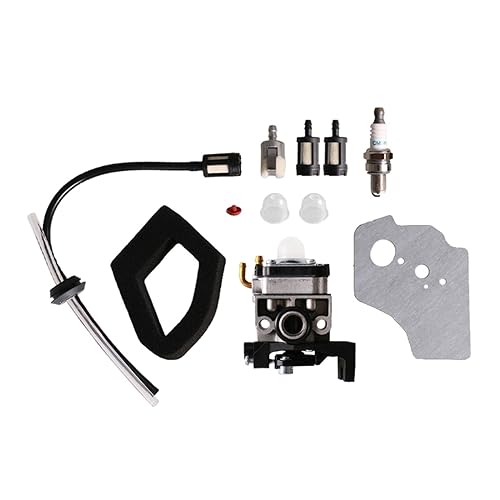 Rasenmäher-Vergaser GX25 GX35 HHT35 HHT35S FG110 Trimmer Rasenmäher für Motor Vergaser Carb Dichtung für Zündkerze Kraftstoff Linie Schlauch Kit von Juvra