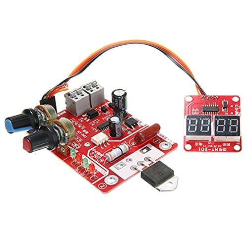 - D01 Punktschweißgerät-Steuerplatine, 40 A, 100 A, Schweißgerät, Zeit- und Stromsteuerung, Display-Schweißgerät (40 A) von Juwaacoo
