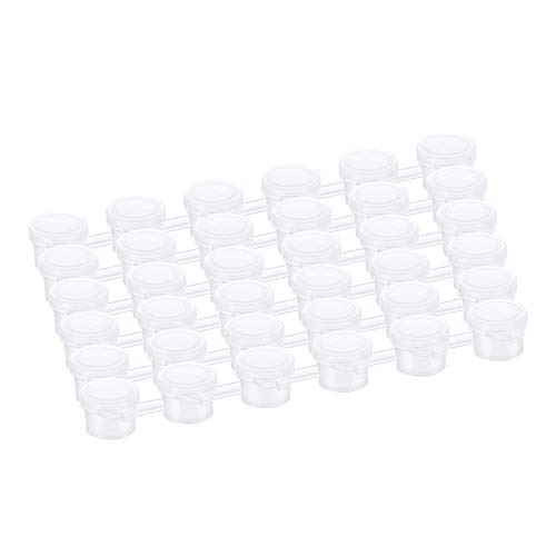 Juwaacoo 30 Streifen 180 Töpfe Farbtöpfe Streifen 3 ml Farbtopf Leere Farbbecher Basteln Kunststoffbehälter von Juwaacoo