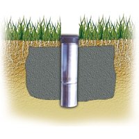 Alu Bodenhülse 55 mm für Wäschespinnen, mit wasserdichtem Deckel - Juwel Alu Bodenhülse 55 mm für Wäschespinnen, mit wasserdichtem Deckel - Juwel von Juwel