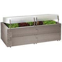 Juwel - Gardenstar Hochbeet Woody Set 130 x 60 x 52 cm, inkl. 2 Thermohauben Hochbeete aus Kunststoff von Juwel
