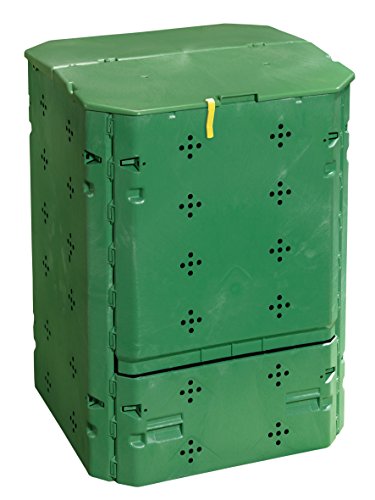 Juwel Ganzjahres-Komposter Bio 600 (Nutzinhalt 600 l, für Garten- und Küchenabfälle, Gartenkomposter mit Befüllklappe mit Windsicherung, UV- /witterungsbeständig, Behälter Recyclingkunststoff) 20153 von JUWEL
