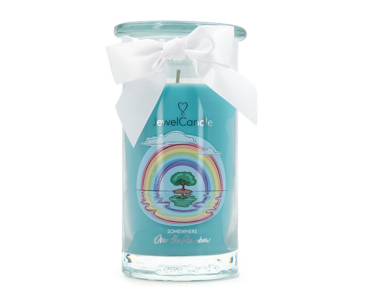 Juwelkerze Duftkerze Duftkerze Somewhere Over The Rainbow - 400g (Schmuck) (1-tlg), Brenndauer 80 Stunden, Duftkerze Fruchtig von Juwelkerze