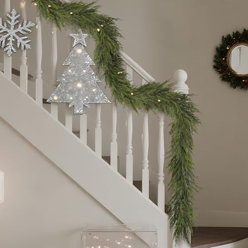 Norfolk-Kiefergirlande, fühlt sich echt an, 4,8 m, künstliche Weihnachtsgirlande, künstliche Tannennadeln, Girlande für Tisch, Kamin, Kaminsims, Urlaub, Zuhause, Innen- und Außenbereich, Dekoration (1 Norfolk-Kiefergirlande, fühlt sich echt an, 4,8 m, künstliche Weihnachtsgirlande, künstliche Tannennadeln, Girlande für Tisch, Kamin, Kaminsims, Urlaub, Zuhause, Innen- und Außenbereich, Dekoration (1 von Juxdp